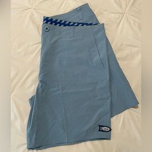 AFTCO light blue fishing shorts
